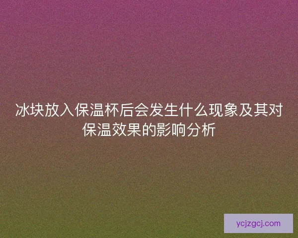 冰块放入保温杯后会发生什么现象及其对保温效果的影响分析
